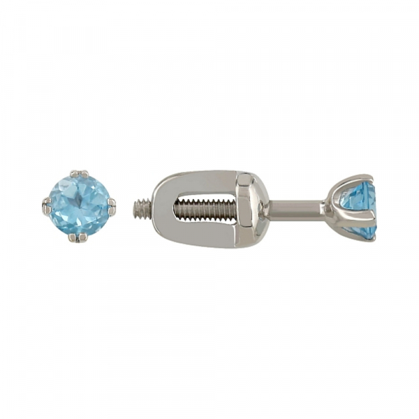 Пуссеты с бриллиантом № 114262