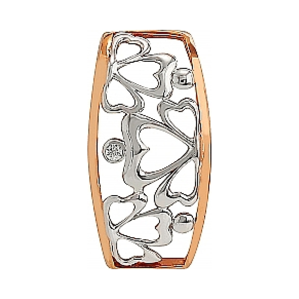 Золотая подвеска с бриллиантом № 75807