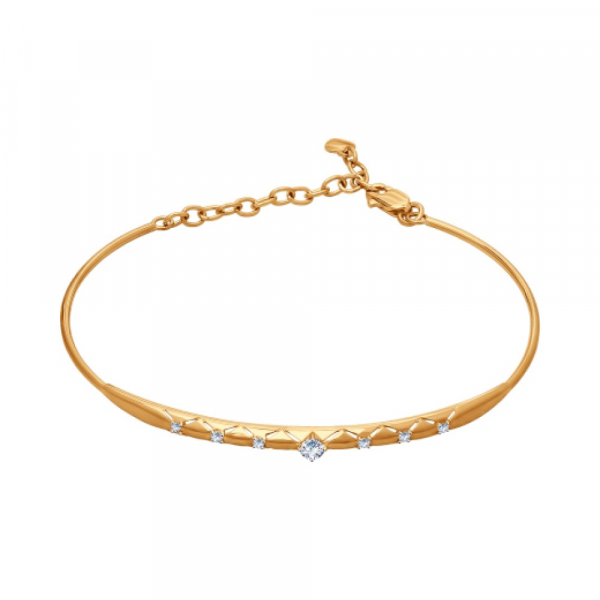 Золотой браслет с фианитами № 140965