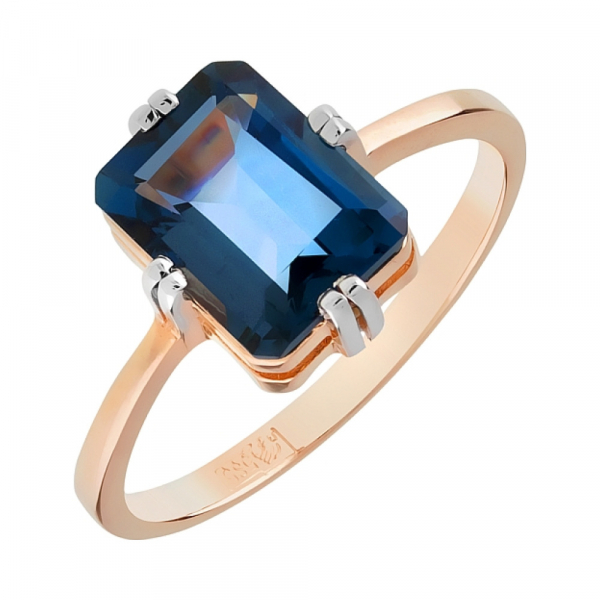 Золотое кольцо с топазом № 110933