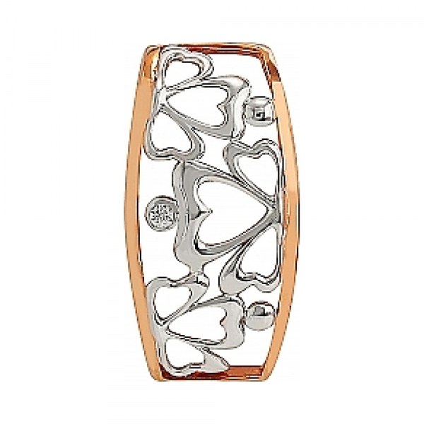 Золотая подвеска с бриллиантом № 75807