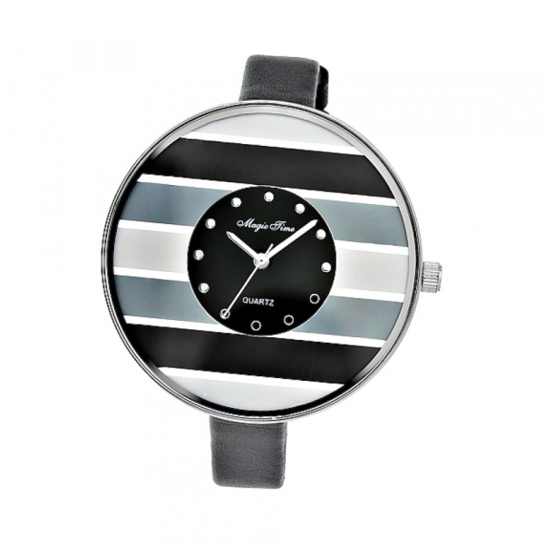 Часы кварцевые Magic Time на черном ремешке № 117181