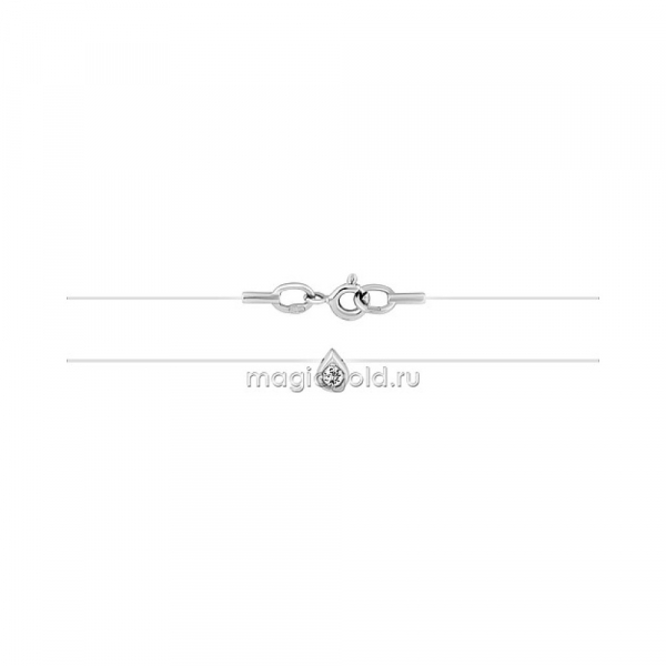 Золотое колье с фианитом № 163155