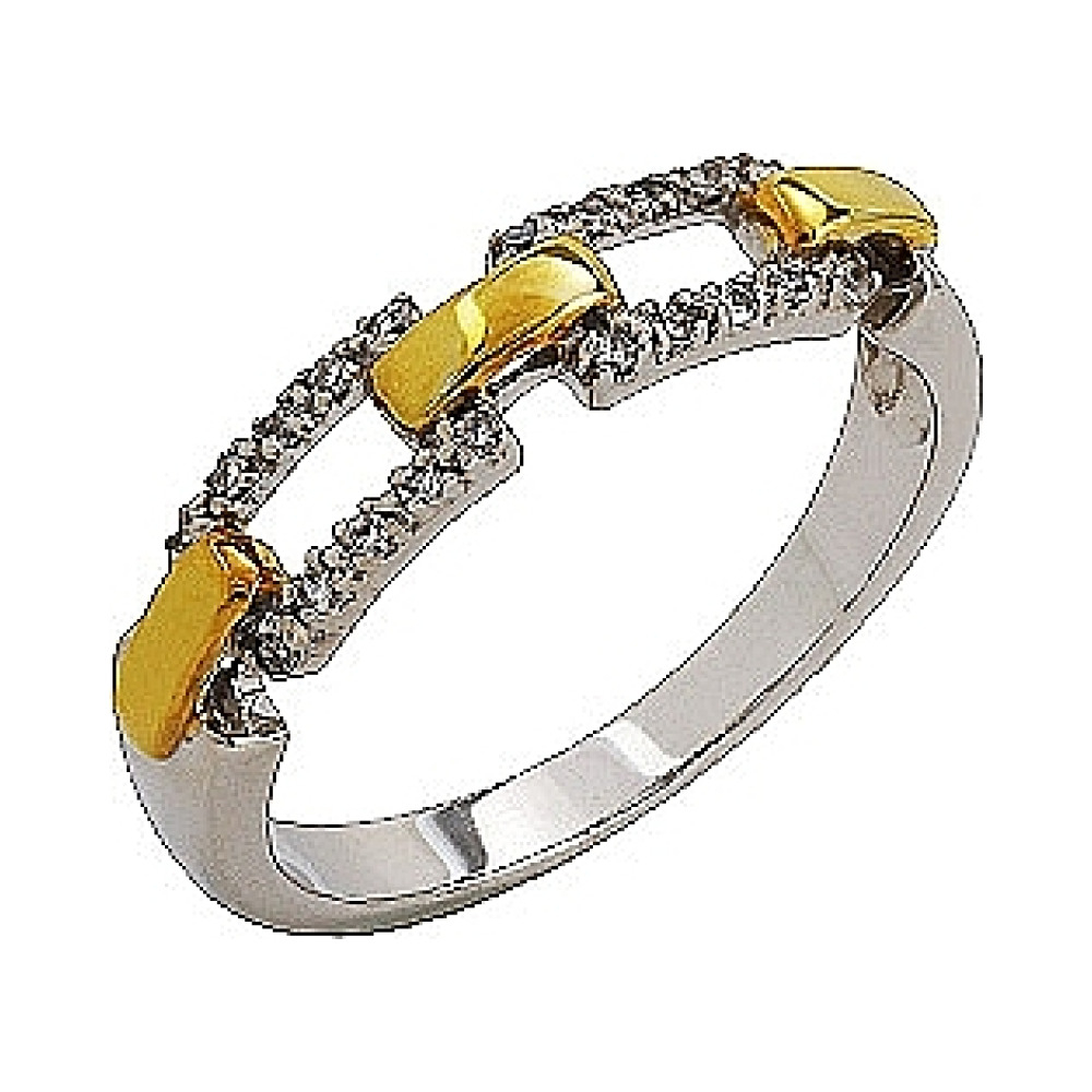 Золотое кольцо с бриллиантом № 76332