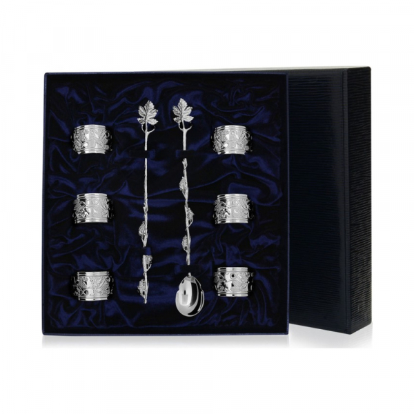 Серебряный набор для напитков «Виноград»