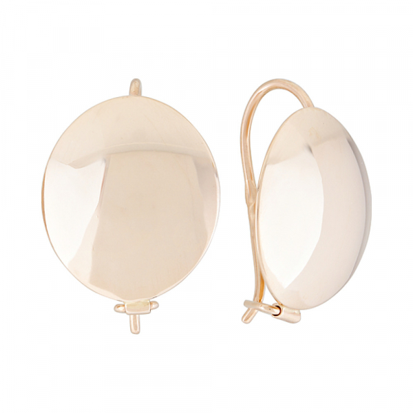 Золотые серьги без камня № 126738