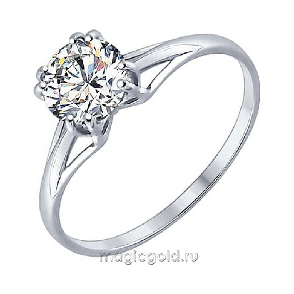 Серебряное кольцо с фианитом № 159912