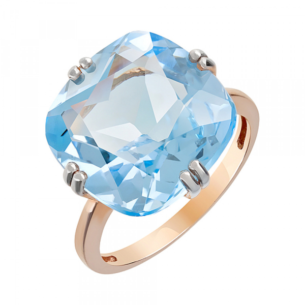 Золотое кольцо с топазом № 105283