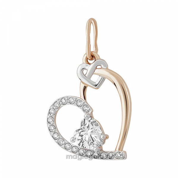 Золотая подвеска с фианитом № 155698