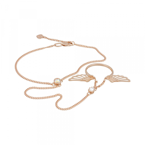 Золотой браслет с фианитами № 124693