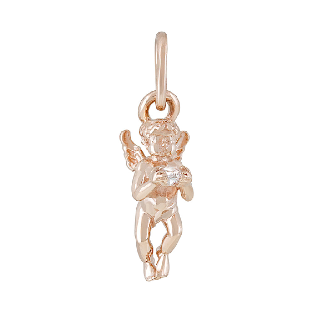 Золотая подвеска с фианитом № 74349