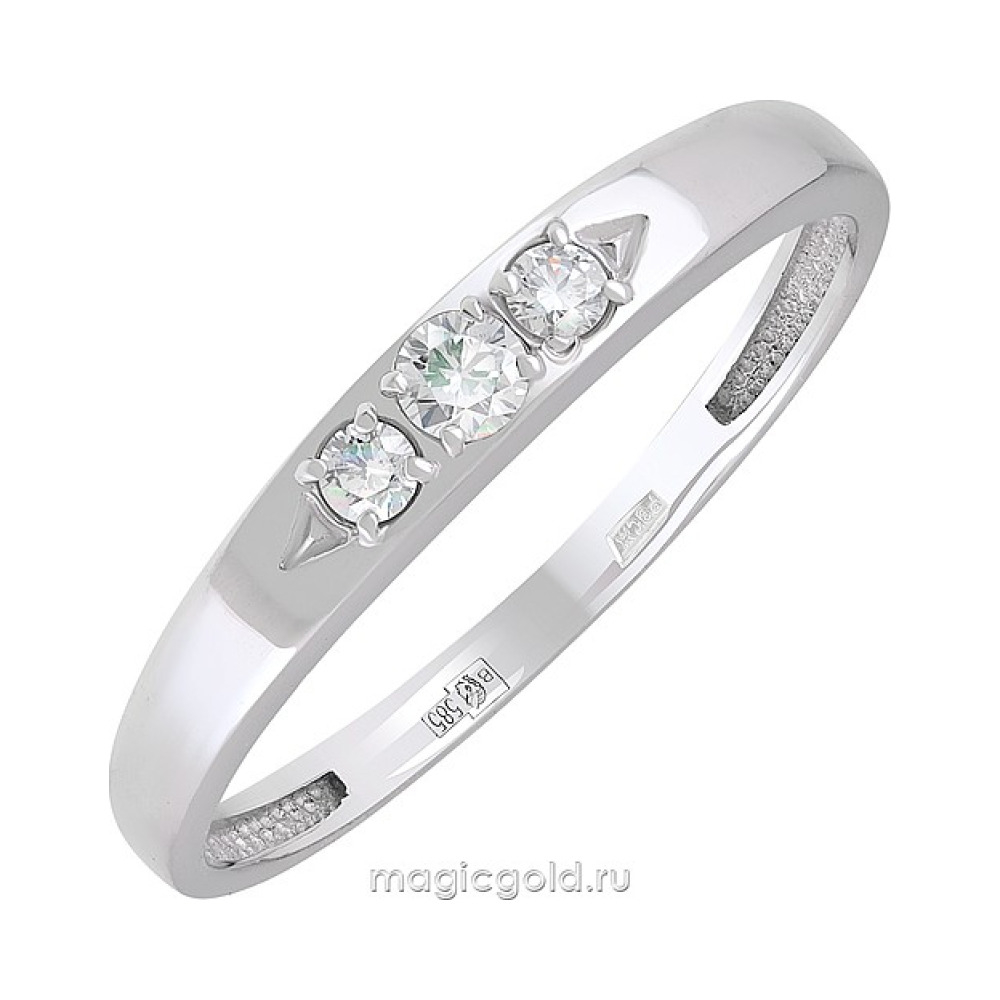 Золотое кольцо с бриллиантом № 160856