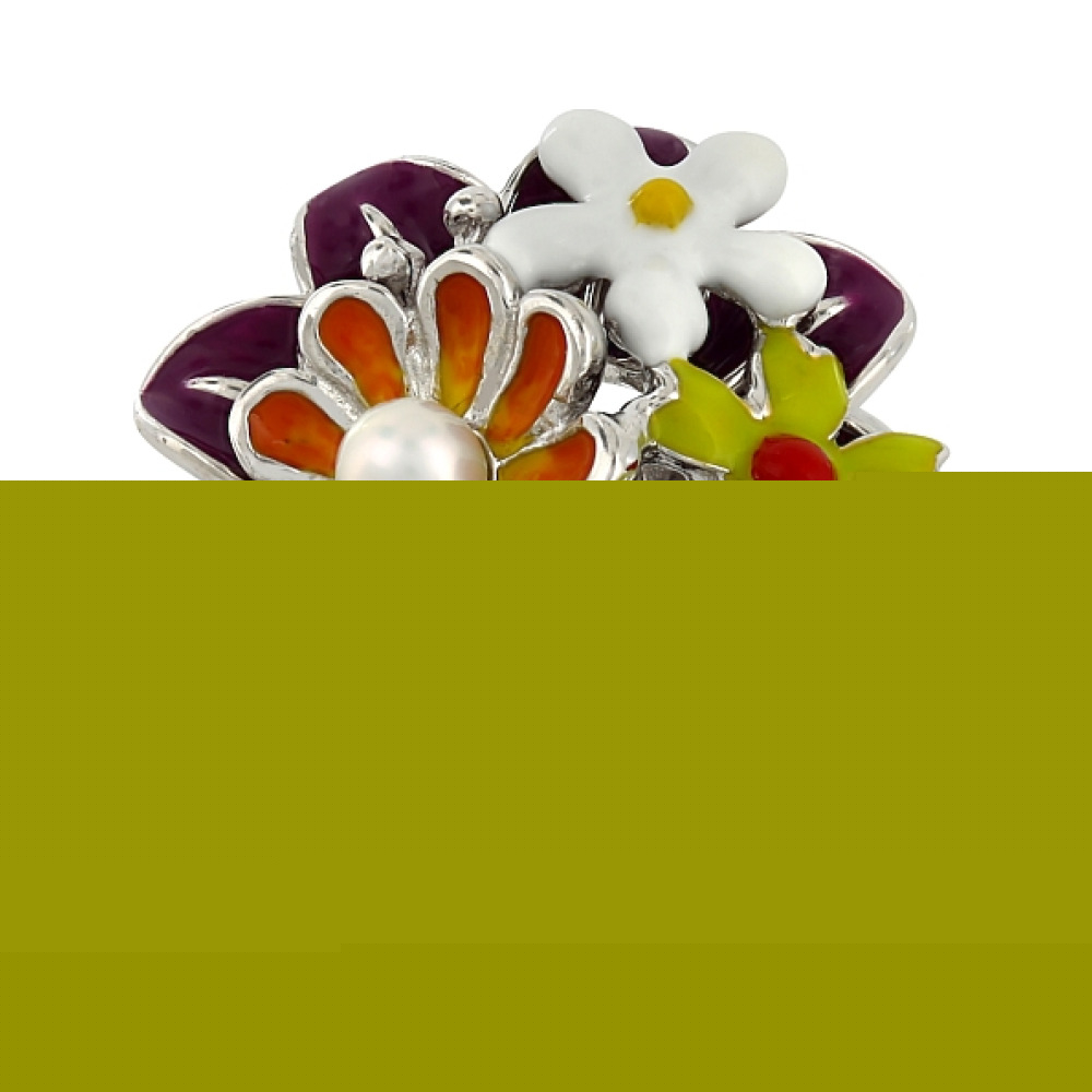 Золотые серьги с гранатом и фианитом № 114087