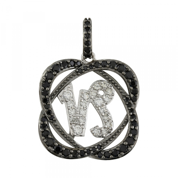 Серебряная подвеска с фианитом № 83504