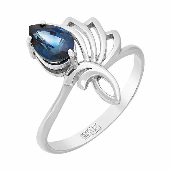 Золотое кольцо с сапфиром № 79940