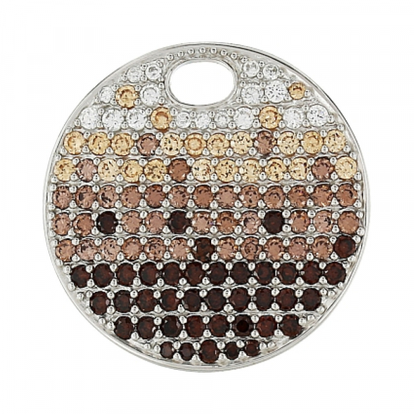 Серебряная подвеска с фианитом № 80487