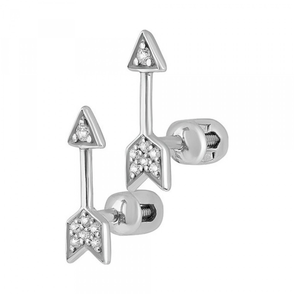 Пуссеты с фианитом № 134072