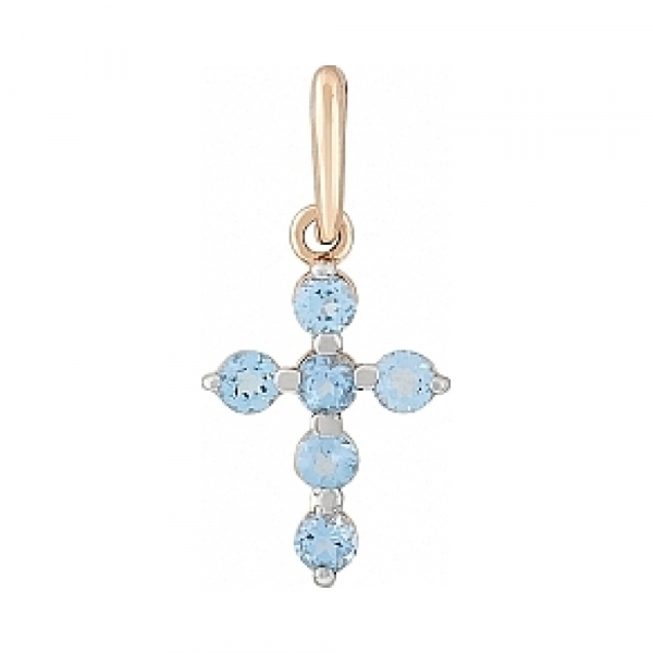 Золотая подвеска с топазом № 114990