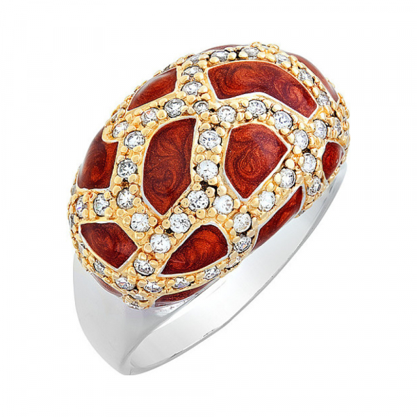 Серебряное кольцо с фианитом № 77742