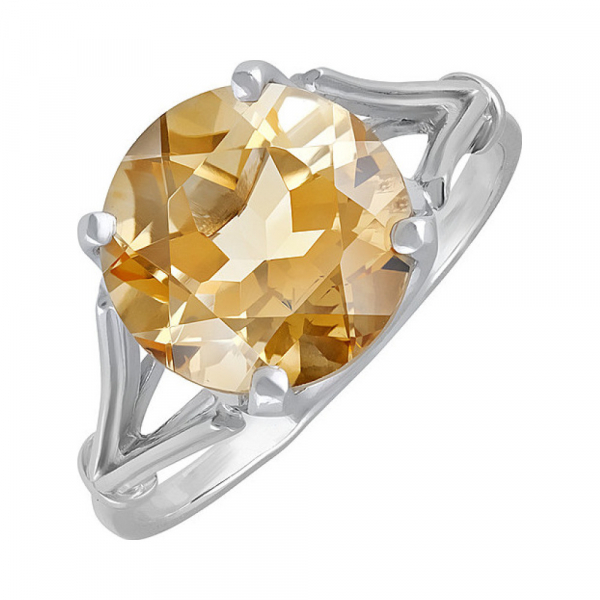 Серебряное кольцо с цитрином № 132104