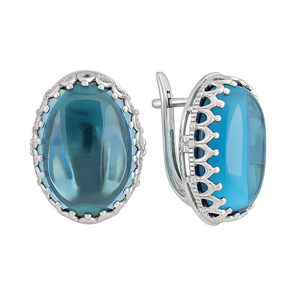 Серебряные серьги с алпанитом № 132540