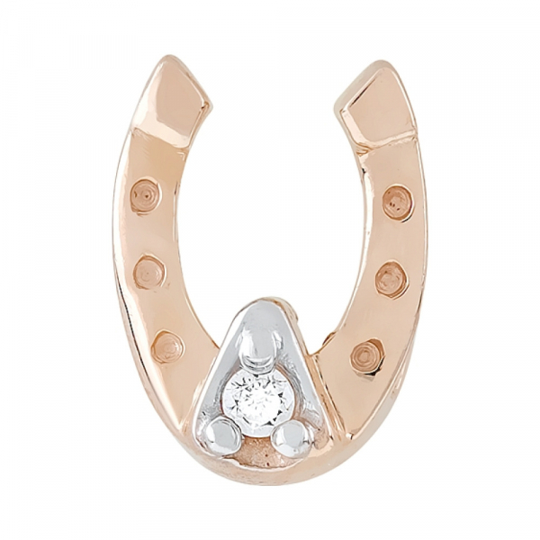  Золотая подвеска с фианитом № 64923