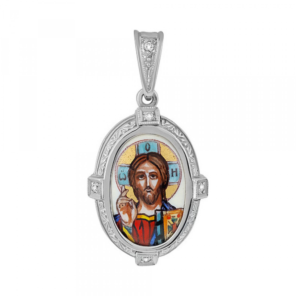 Икона с фианитами и эмалью № 131989