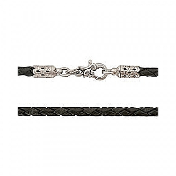 Шнурок плетеный кожаный № 68728