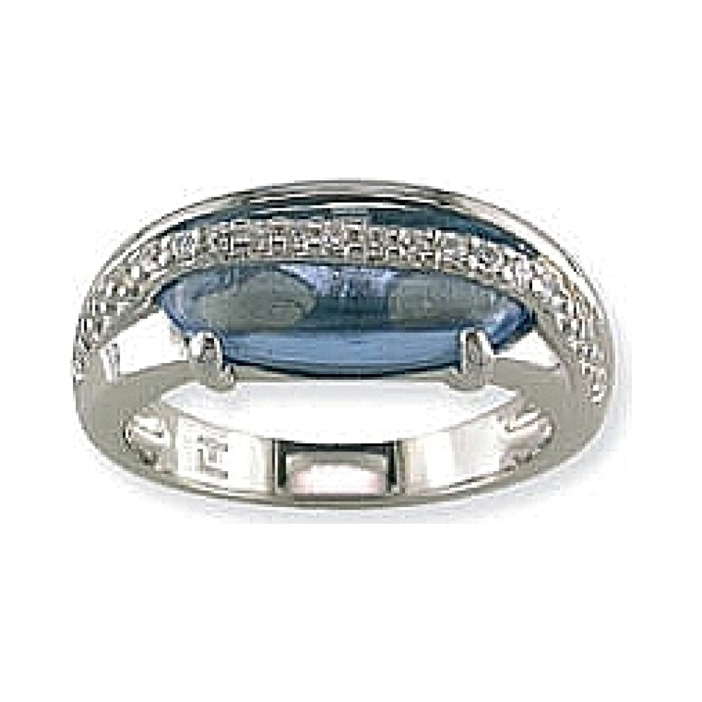  Кольцо с синт. топазом и фианитом TED LAPIDUS № 32641