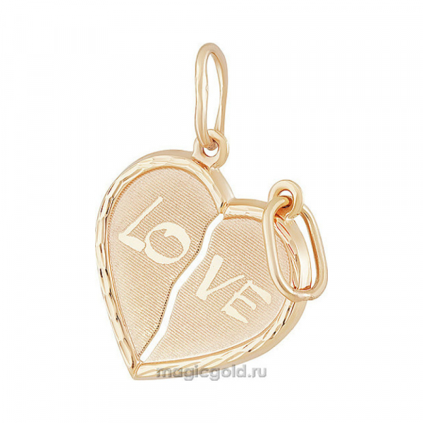 Золотая подвеска без камня с алмазкой № 156488