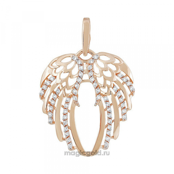 Золотая подвеска с фианитом № 142261