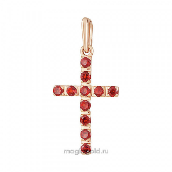 Золотая подвеска с гранатом № 139868