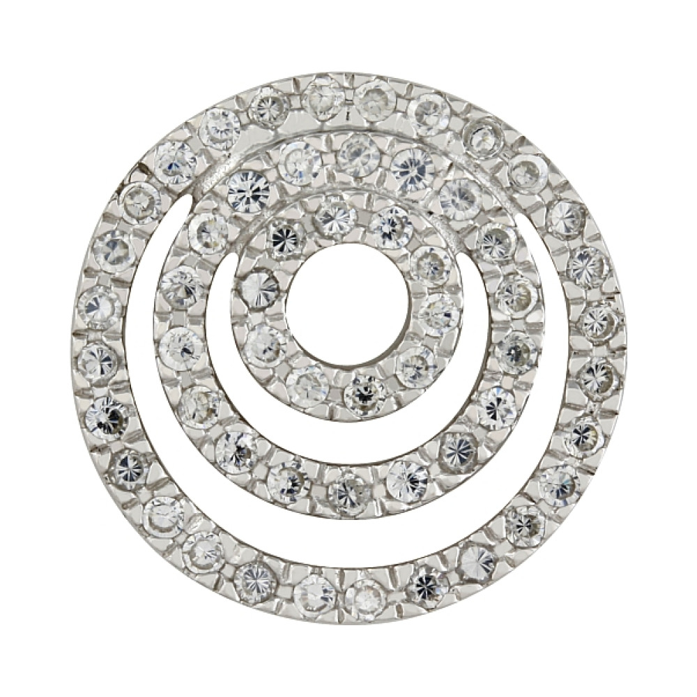 Серебряная подвеска с фианитом № 83439