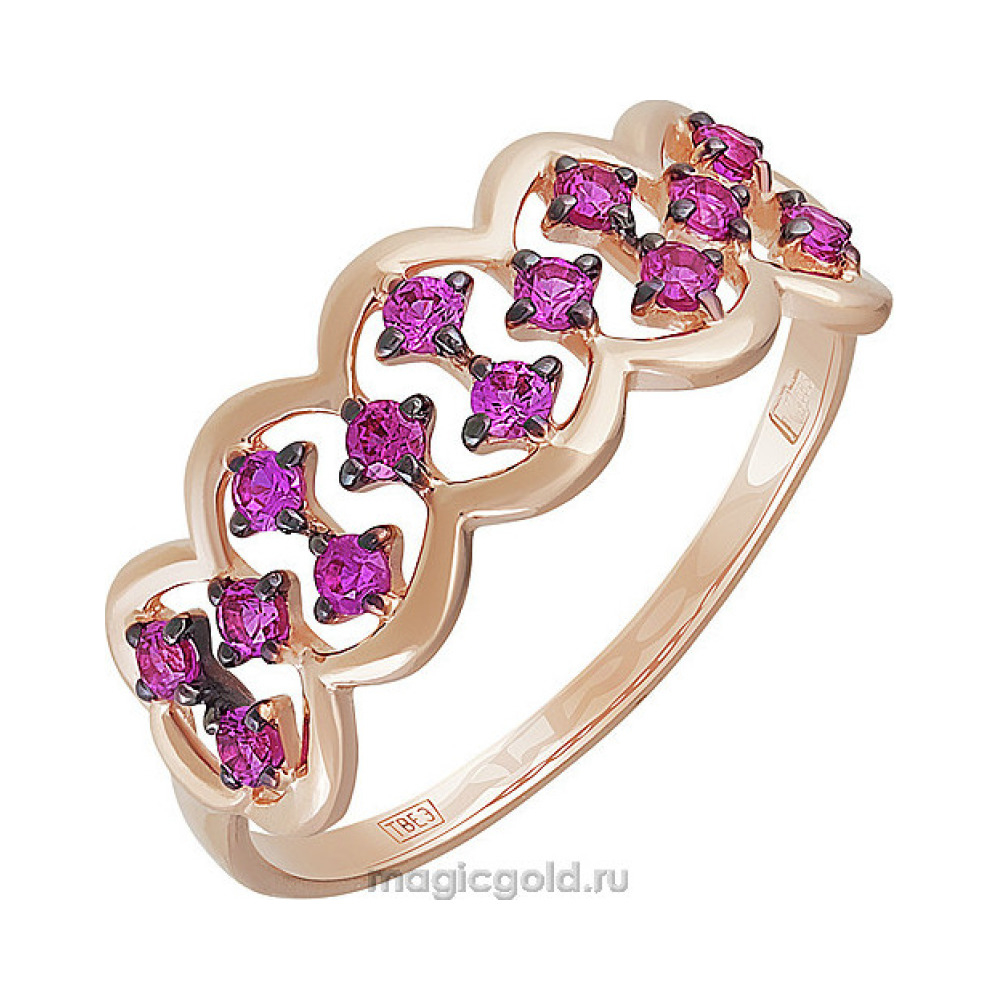 Золотое кольцо с фианитом № 155821