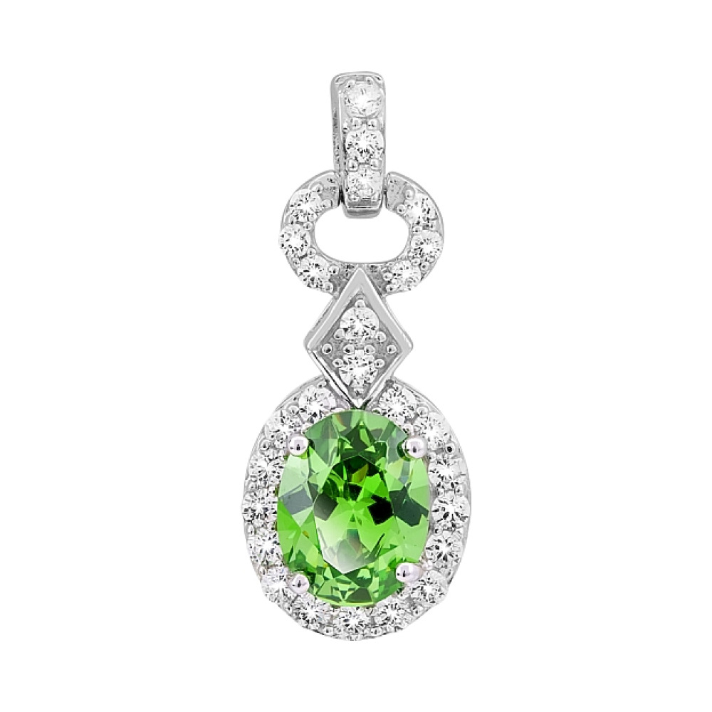 Серебряная подвеска с фианитами № 116631