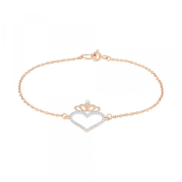 Золотой браслет с фианитами № 129252