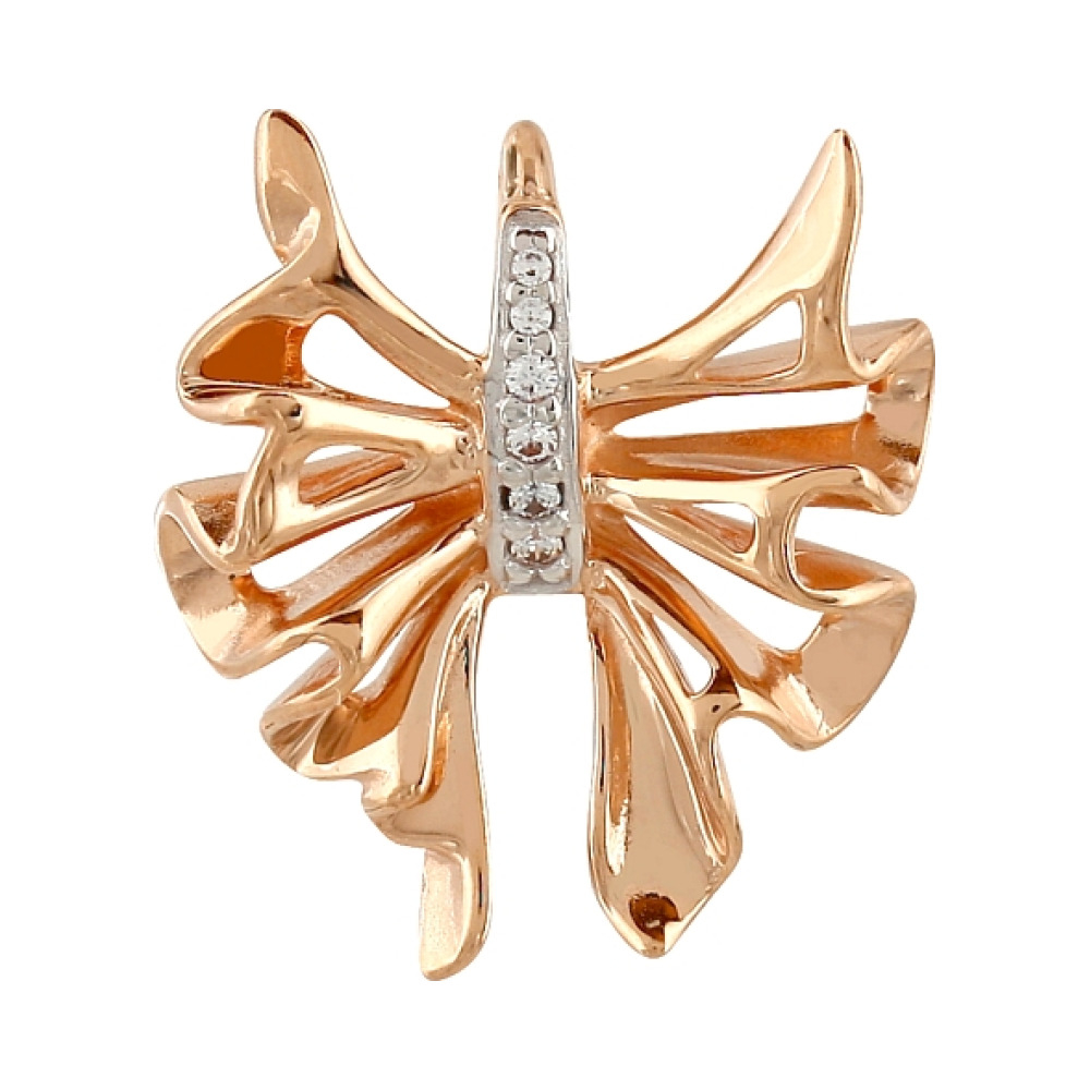 Золотая подвеска с фианитами № 107638