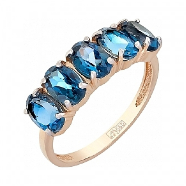 Золотое кольцо с топазом № 115373