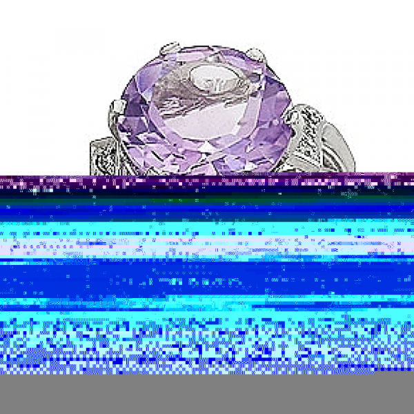 Золотое кольцо с аметистом и фианитом № 83025