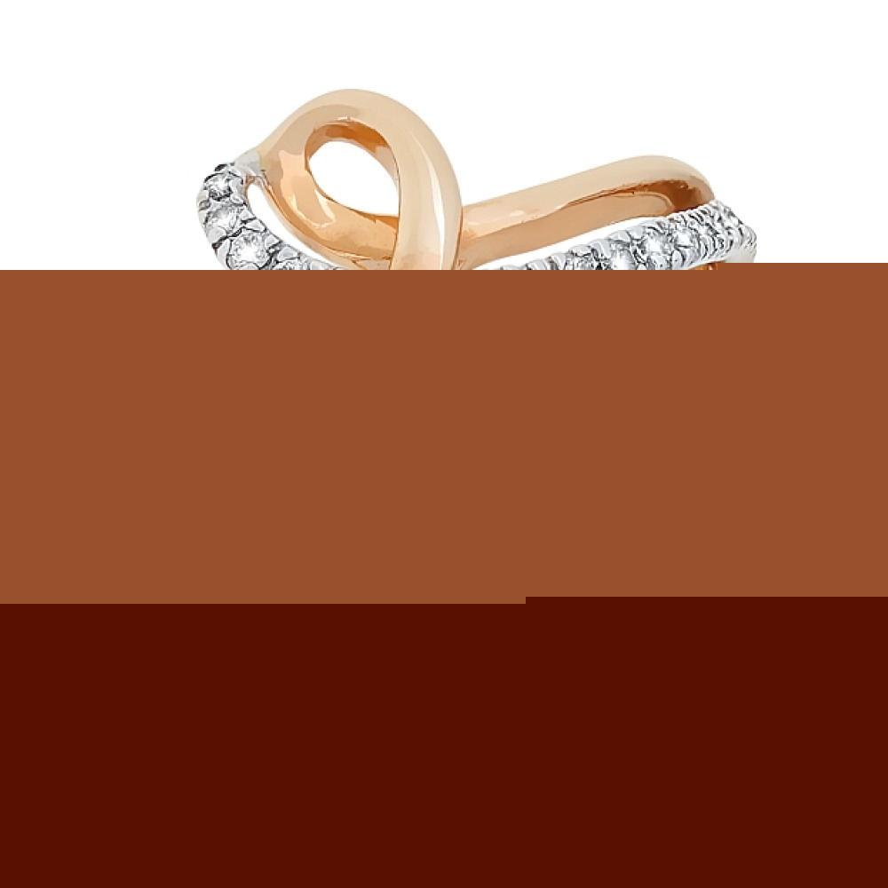 Золотые серьги с фианитом № 129877