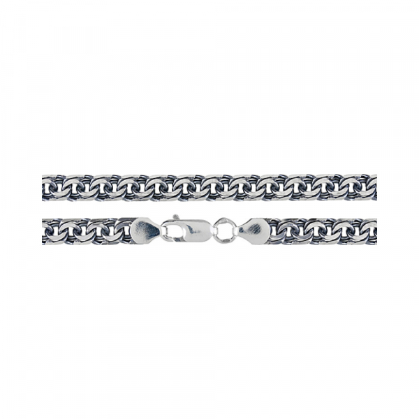 Серебряная цепь гарибальди черн. № 128178