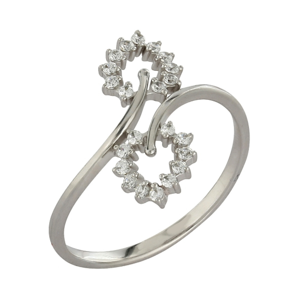 Золотое кольцо с фианитом № 84641