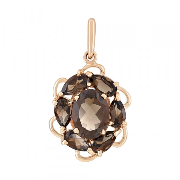 Золотая подвеска с раухтопазом № 116278