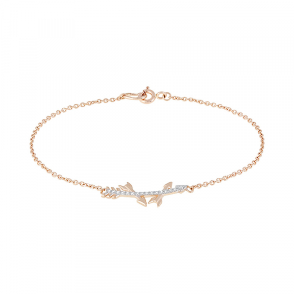 Золотой браслет с фианитами № 129063