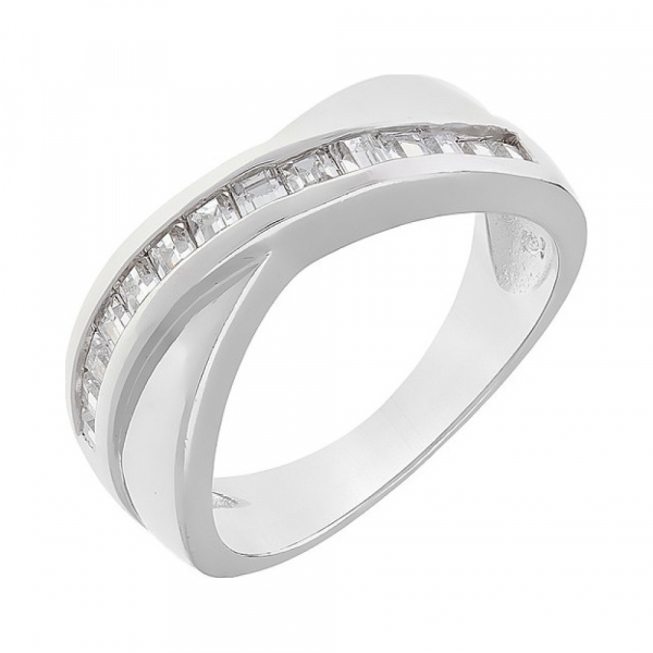 Серебряное кольцо с фианитами № 108376