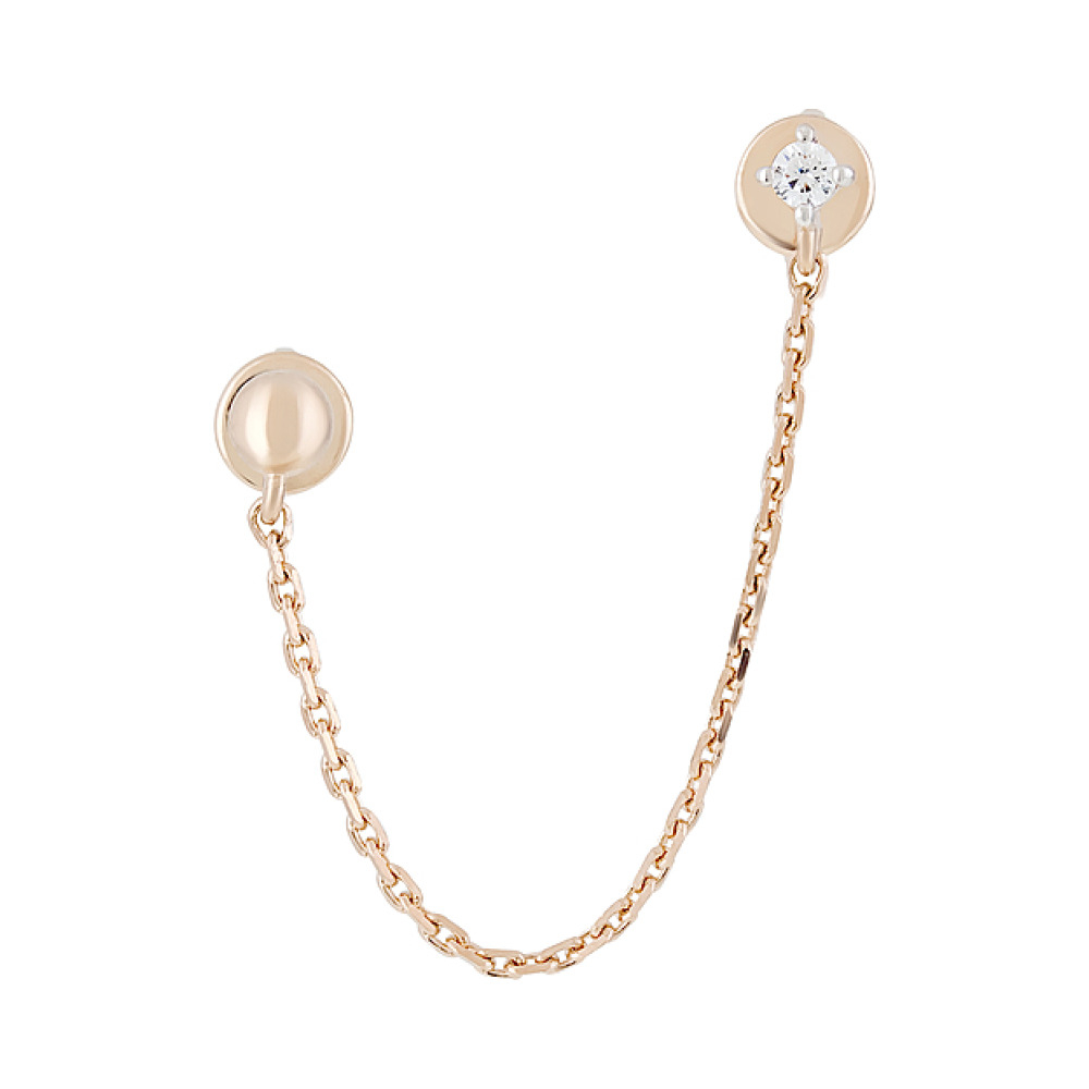 Серьга с фианитом № 128371