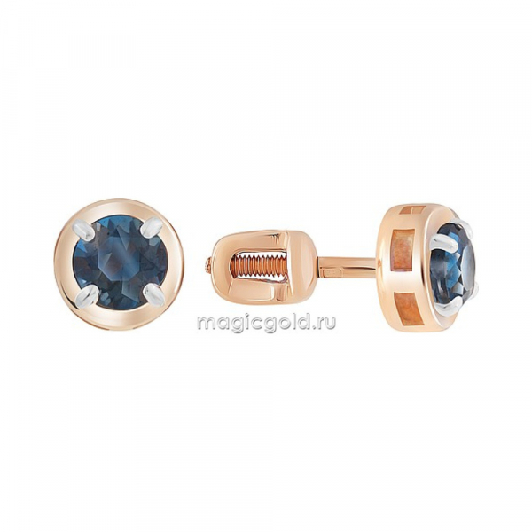 Пуссеты с топазом № 172249