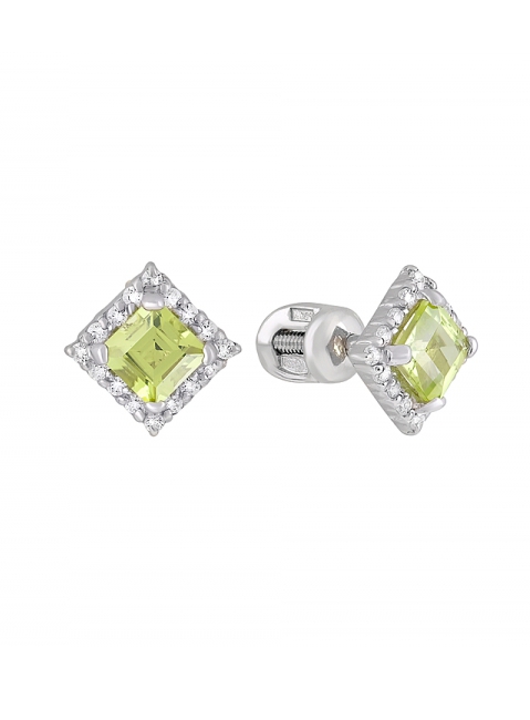 Пуссеты с хризолитом № 126029