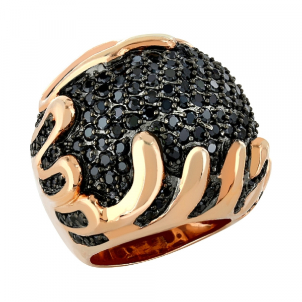 Серебряное кольцо с фианитом № 82627