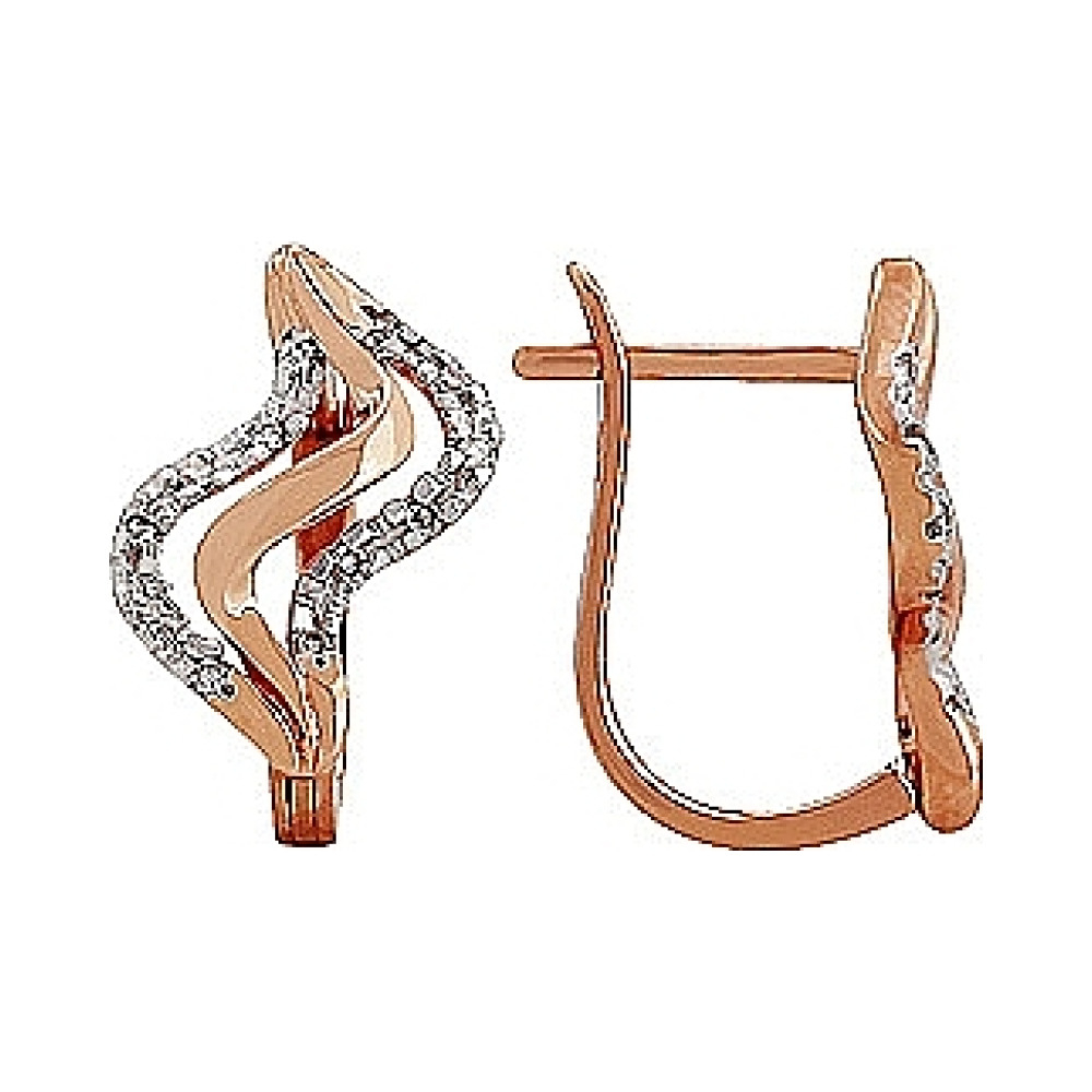 Серьги с бриллиантом № 75428